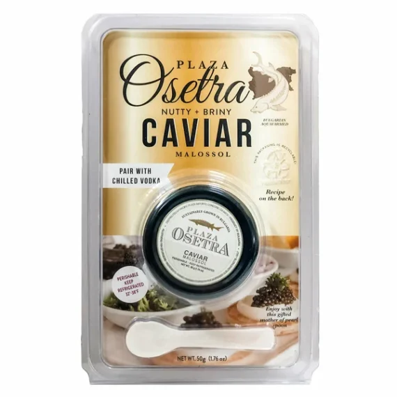 Plaza De Caviar, Farmed Osetra Caviar, Nutty + Briny, 1.76 oz